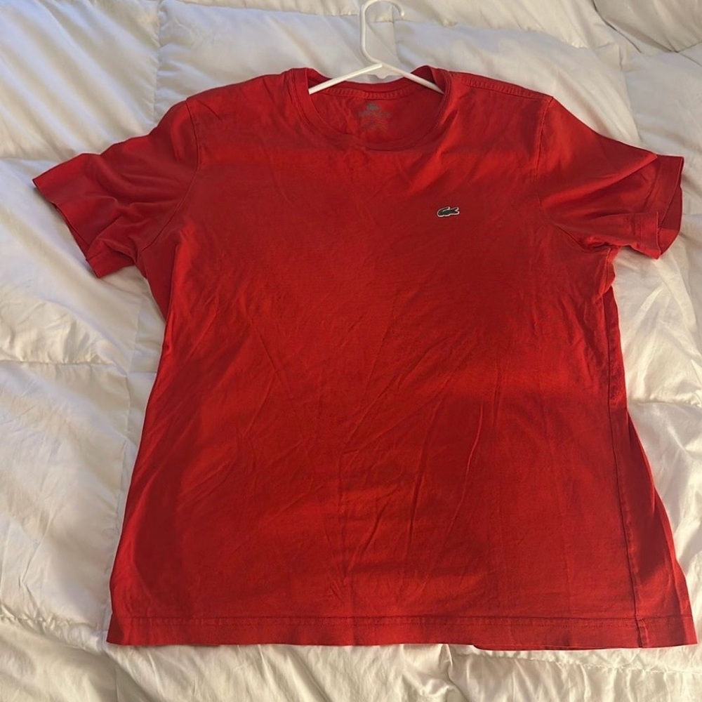 Lacoste Men's Bold Red Short Sleeve Tee